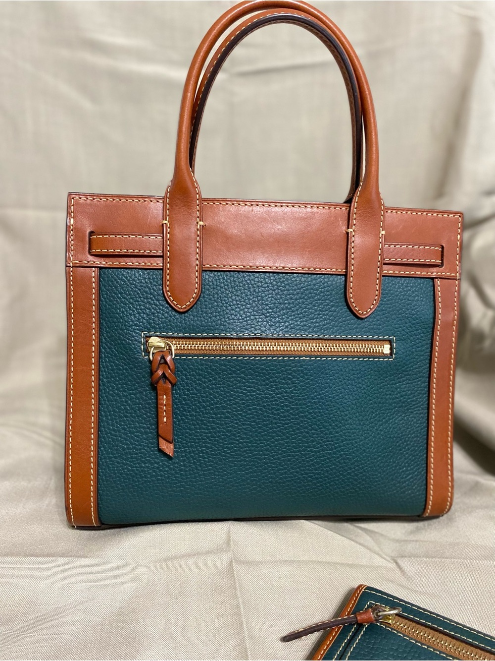 Forest Green Dooney & Bourke Bag & Wallet Set Pebble Leather - Picture 5 of 13